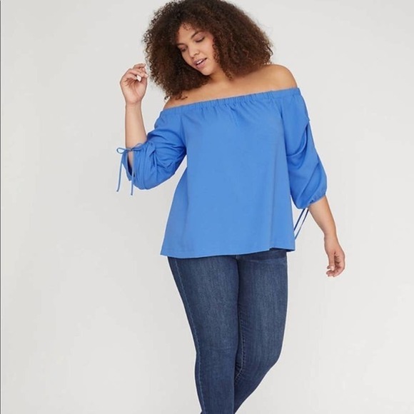 LANE Bryant Off The Shoulder Blouse Plus Size 18/20 - Picture 4 of 13